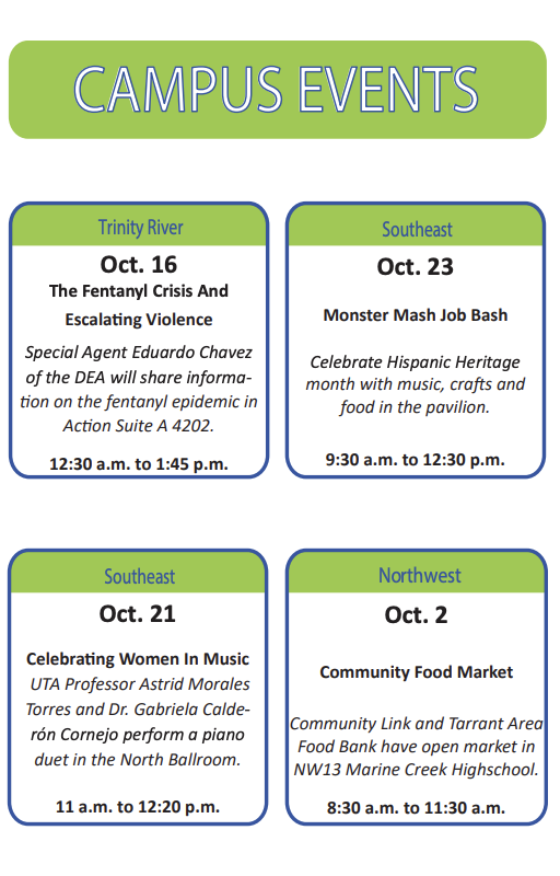 EVENT CALENDAR WEEK OF OCT. 16